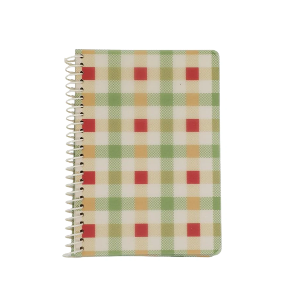 Flying Tiger Copenhagen Kırmızı Yeşil Kareli Spiralli Defter görseli 1
