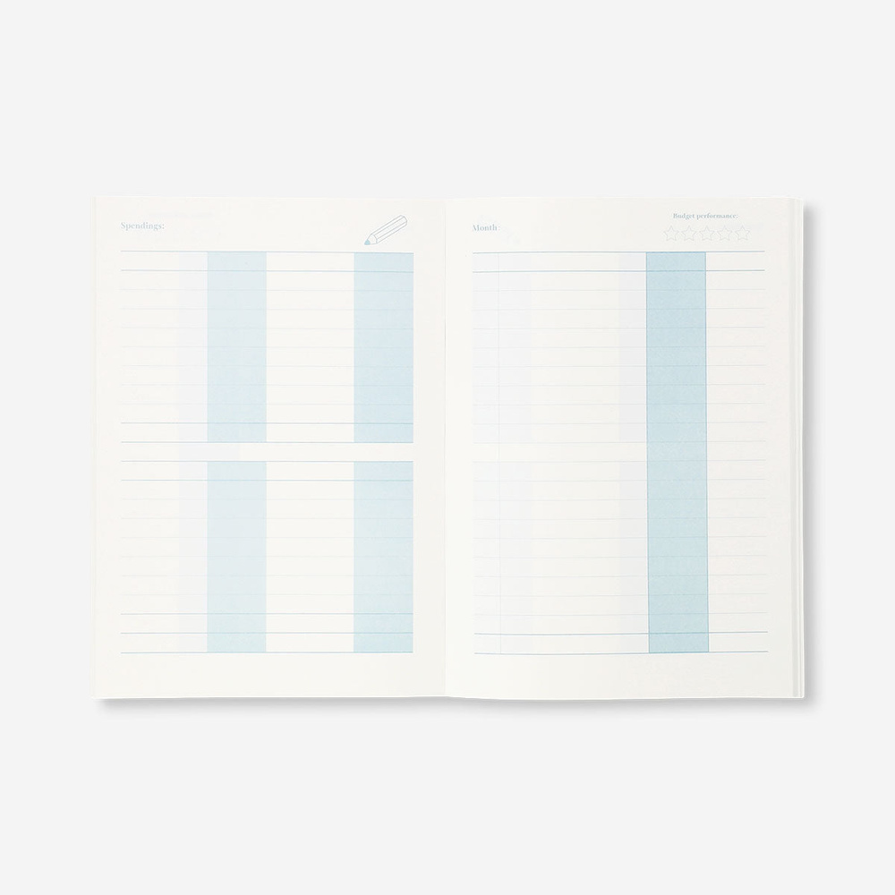 Flying Tiger Copenhagen Bütçe Planlayıcı Bej A5 Defter görseli 2