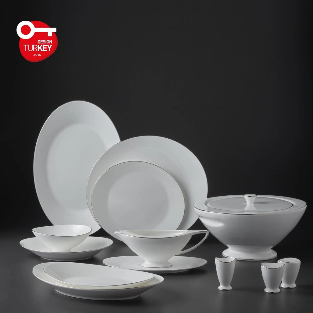 Jumbo Moon Platin 64 Parça 12 Kişilik Yemek Takımı görseli 1
