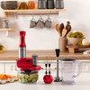 Karaca Mastermaid Prosteel Uzun Blender Ayaklı 6 Bıçaklı Cam Mutfak Robotu 2500W Imperial Red