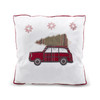 Karaca Home Woodland Beyaz Arabalı Cozy Kırlent 45x45 cm