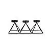 Karaca Home Geometri 3lü Mumluk Siyah 36x13cm