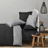 Karaca Home Basic Siyah- Koyu Gri Çift Taraflı Çift Kişilik Nevresim Takımı