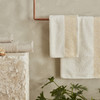 Karaca Home Edna 4 Parça Banyo/Baş Havlusu Hamam Seti Offwhite Bej