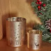 Karaca Home New Year Yılbaşı Helena Gold Cam Mumluk 10x12,5 Cm