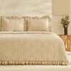 Karaca Home White Collection Perios %100 Pamuk Çİft Kişilik Spring Comfort/Uyku Seti Fırfırlı Bej