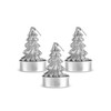 Karaca Çam Ağacı 3'lü Tealight Mum Gümüş 13.5x5x7 cm