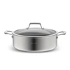 Karaca Plasma Steel 3Ply İndüksiyon Tabanlı Çelik Pilav/Karnıyarık Tencere 28 Cm