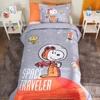 Peanuts by Karaca Home Space Traveler Yatak Örtüsü Tek Kişilik Gri