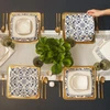 Karaca Square Bone Massimo 60 Parça 12 Kişilik Yemek Takımı Gold