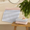 Karaca Home Line Soft %100 Pamuk 4 Parça Hamam Seti Pudra-Mavi