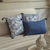 Karaca Home Rosario Dolgulu Kırlent 45X45 cm Mavi Beyaz