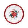 Baci Milano Mamma Mia Çiçek Desenli Kırmızı Yemek Tabağı 28 cm