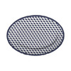Baci Milano Versailles Porselen Oval Servis Tabağı 26 cm x 36 cm Mavi
