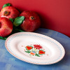 İstanbul Porselen Nar Fine Bone Kayık Tabak Mavi 26 cm