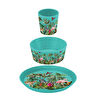 Koziol Orman Desenli 3'lü Turkuaz Mama Seti
