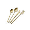 The Mia Giallo Çatal Kaşık Bıçak Takımı Mat Gold 24 Parça