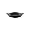Voeux Kitchenware Elegance Siyah Oval Döküm Sahan Ve Ahşap Nihale 20 Cm