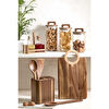 Lora Bianca 11 Parça Tezgah Üstü Akasya Ahşap Set - Kesme Tahtası, Yağdanlık, Kavanoz, Kaşıklık Ve Kaşık Seti Kahverengi