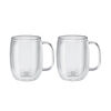 Zwilling Çift Camlı Kulplu 2'li Kahve Bardağı Seti - 355 Ml
