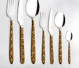 Jumbo 9400 Safari Black Gold 12 Kişilik 84 Parça Çatal Kaşık Bıçak Takımı