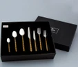 Jumbo 9400 Safari Black Gold 12 Kişilik 84 Parça Çatal Kaşık Bıçak Takımı