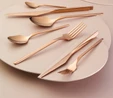 Jumbo 5100 Quartz Titanyum Bronz 12 Kişilik 84 Parça Çatal Kaşık Bıçak Seti
