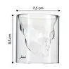 Jumbo Glory Double Wall 2'li Çift Cidarlı Skull Bardak 150 ml