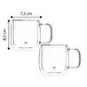 Jumbo Glory 2 Li Double Wall Çift Cidarlı Kulplu Küçük Bardak 250 Ml