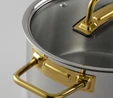 Jumbo Assos Midi 6 Parça Titanyum Gold Tencere Takımı