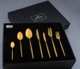 Jumbo 5900 Infinity Titanyum Gold 12 Kişilik 84 Parça Çatal Kaşık Bıçak Takımı