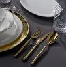 Jumbo 6000 Roller Titanyum Mat Gold 12 Kişilik 84 Parça Çatal Kaşık Bıçak Takımı