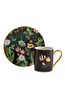 Jumbo Black Garden 4 Kişilik Kahve Fincan Takımı
