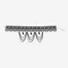 Flying Tiger Copenhagen Dantelli ve Taşlı Siyah Choker