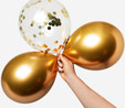 Flying Tiger Copenhagen 6'lı Gold Detaylı Konfetili Balon Seti