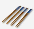 Flying Tiger Copenhagen 4'lü Mavi Bambu Chopstick Seti