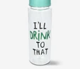 Flying Tiger Copenhagen Yeşil Kapaklı Şeffaf Matara 500 ml