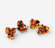 Flying Tiger Copenhagen 4'lü Küçük Kahverengi Mandal Toka Seti