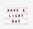 Flying Tiger Copenhagen Pembe Çerçeveli ve Harfli A4 Led Işıklı Pano