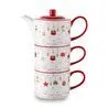 Jumbo New Year Janus Teapot ve 2'li Bardak Seti