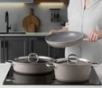 Jumbo Swiss Crystal 7 Parça Tencere Seti Bej