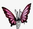 Flying Tiger Copenhagen Pembe Metal Kelebek Şeklinde Saksı Süsü