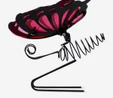 Flying Tiger Copenhagen Pembe Metal Kelebek Şeklinde Saksı Süsü