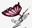 Flying Tiger Copenhagen Pembe Metal Kelebek Şeklinde Saksı Süsü