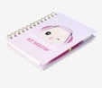 Flying Tiger Copenhagen Kedi Desenli Pembe Spiralli Kalemli Defter