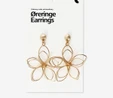 Flying Tiger Copenhagen Büyük Çiçek Şeklinde Rose Gold Küpe
