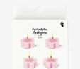 Flying Tiger Copenhagen 4'lü Pembe Çiçek Şeklinde Mum Seti