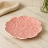 Flying Tiger Copenhagen Küçük Pembe Çiçek Desenli Seramik Tabak