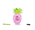 Flying Tiger Copenhagen Pembe Ananas Şeklinde Masaüstü Tahtası