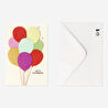 Flying Tiger Copenhagen Çok Renkli Balon Detaylı Tebrik Kartı